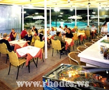 Restaurant at Diagoras Hotel, Faliraki, Rhodes, Greece