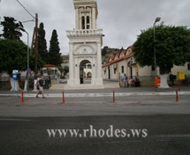 Main square of Afandou on island Rhodes - Greece